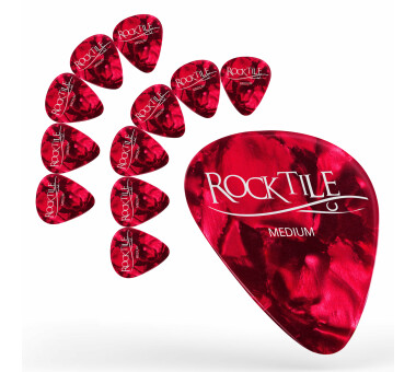 12 Stück Original Rocktile Plektren Red Medium 