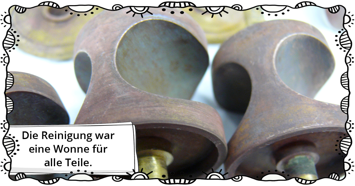 Drehventil-Teile Tuba nach Reinigung