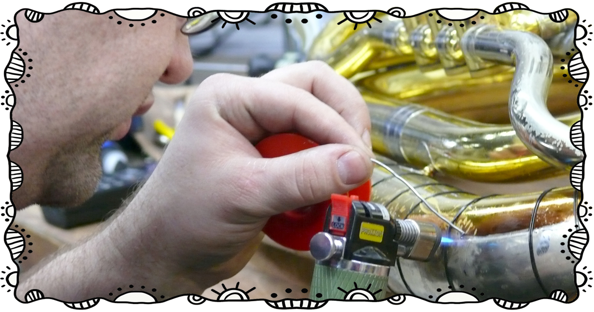 Bogenkappe Tuba löten