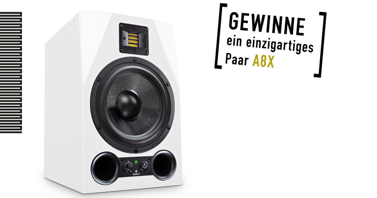 Als Hauptgewinn beim Adam Audio Soundtrack-Wettbewerb 2018 winkt ein Paar Adam A8X Studio-Monitore, das es so weltweit nur ein einziges Mal gibt.