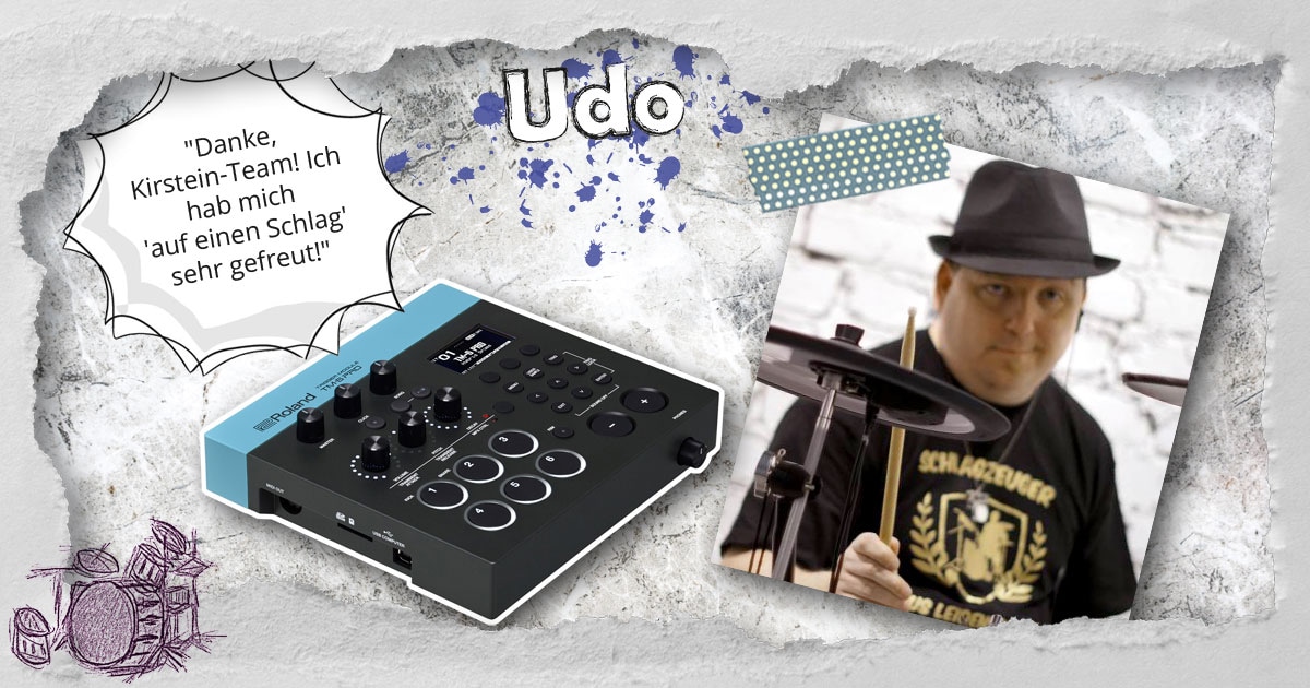 Udo aus Sachsen hat ein Roland TM-6 Pro Hybrid-Trigger-Modul gewonnen.