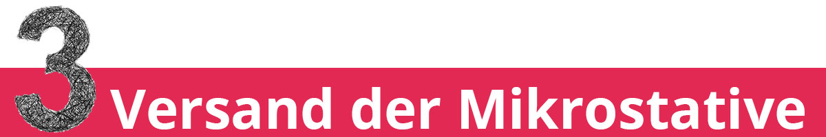 Testaktion Mikrofonständer: Versand der Mikrostative