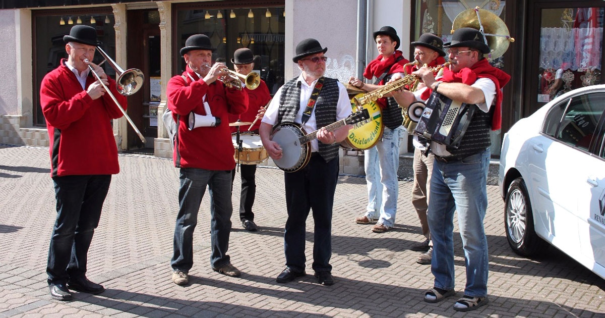 Dietmar mit seiner Dixielandband