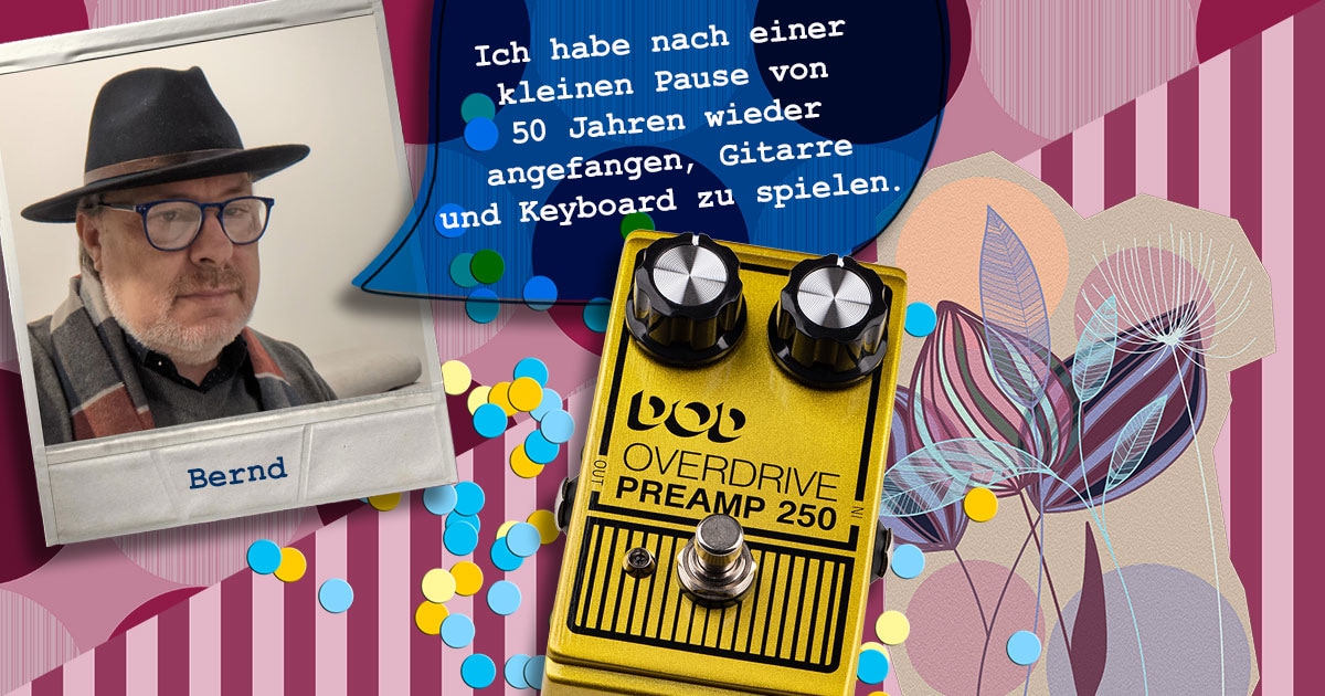 Bernd aus Brandenburg hat ein Digitech DOD Overdrive Preamp 250 Effekt Pedal gewonnen.