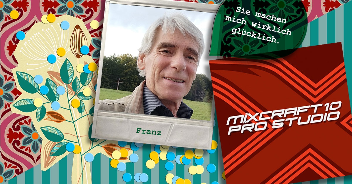 Franz aus der Steiermark hat eine Acoustica Mixcraft 10 Pro Studio gewonnen.