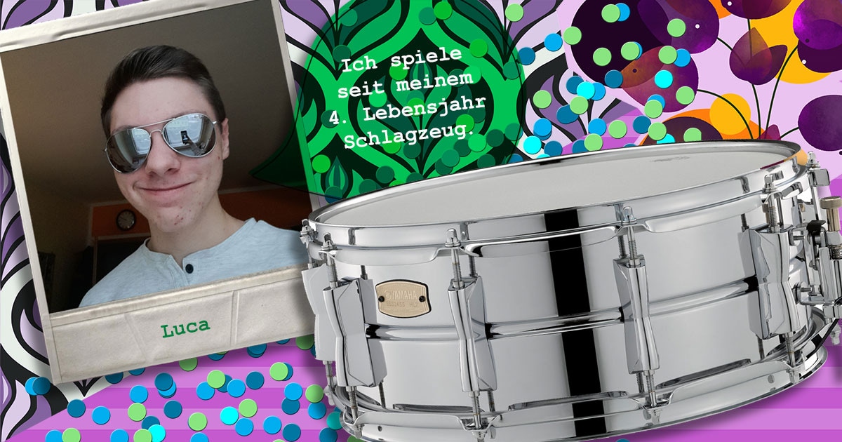 Luca aus Sachsen hat eine Yamaha SSS1455 Stage Custom Steel Snare Drum gewonnen.