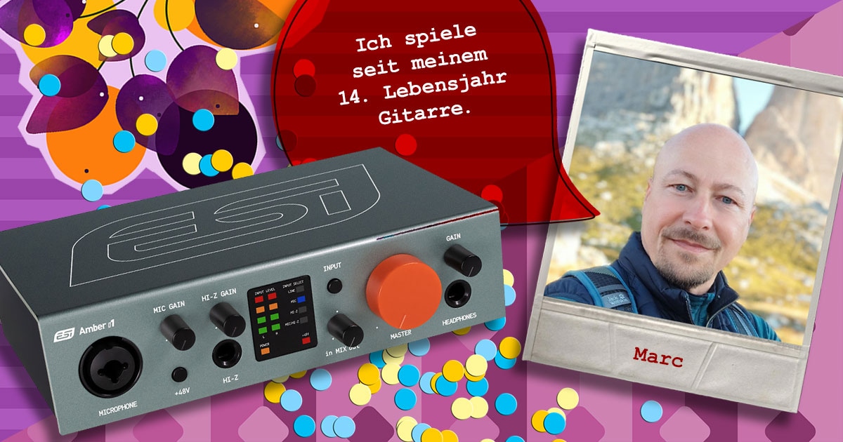 Marc aus dem Ruhrgebiet hat ein ESI Amber 1 Audio Interface gewonnen.