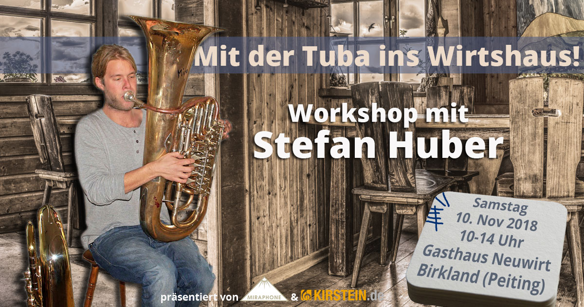 Der Workshop “Mit der Tuba ins Wirtshaus” wendet sich an alle Tubisten, die ihr Instrument lieben und sich weiterentwickeln möchten.