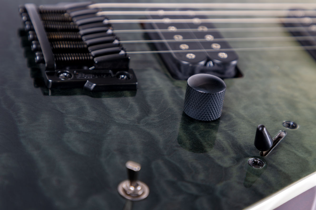 Detailansicht E-Gitarre Ibanez FRIX6FDQM BMG.