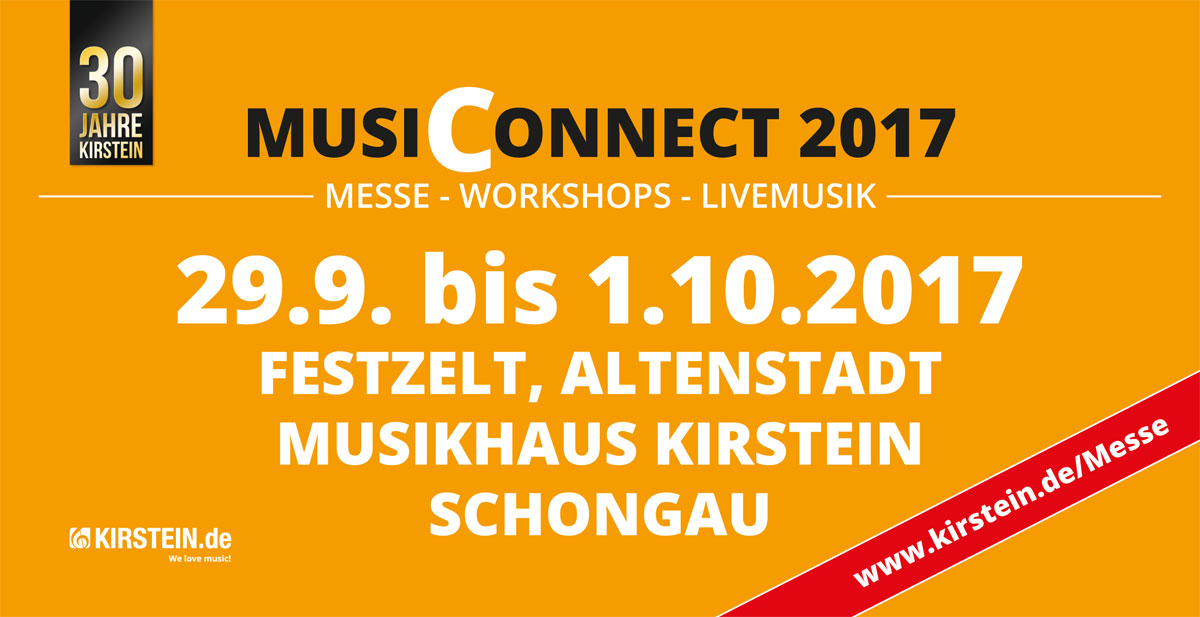 Vom 29. September bis 1. Oktober 2017 findet die 1. MusiConnect statt.
