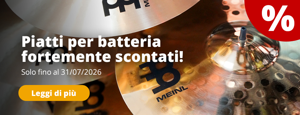 Piatti per batteria fortemente scontati da Musikhaus Kirstein