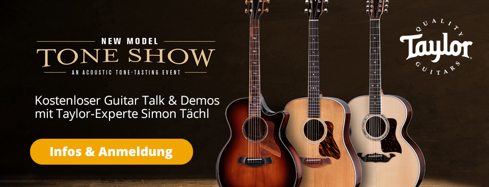 Taylor Tone Show 2026 bei Musikhaus Kirstein mit Simon Taechl und Quincy