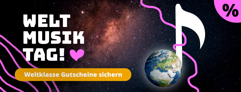 Jetzt Gutscheine zum Weltmusiktag bei Musikhaus Kirstein entdecken