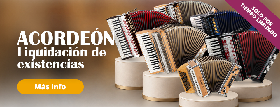 Liquidación de existencias en acordeones