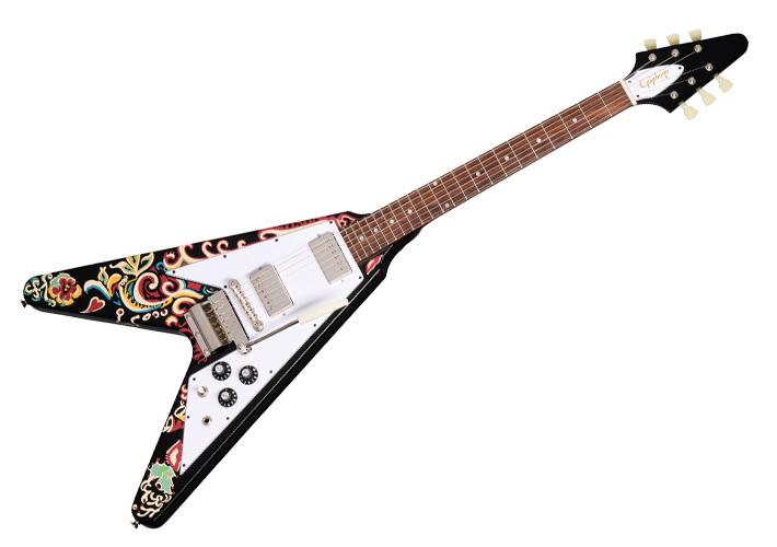 Epiphone Jimi Hendrix Love Drops Flying V Ebony