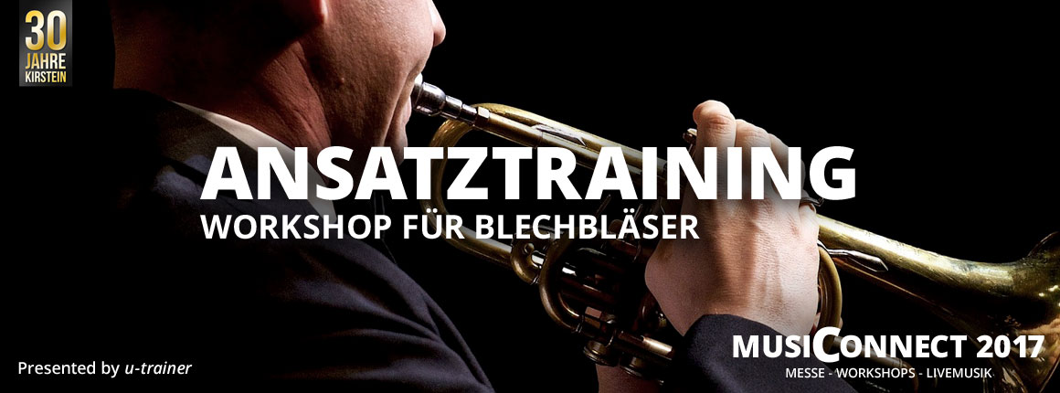 Ansatztraining für Blechbläser bei der MusiConnect 2017.
