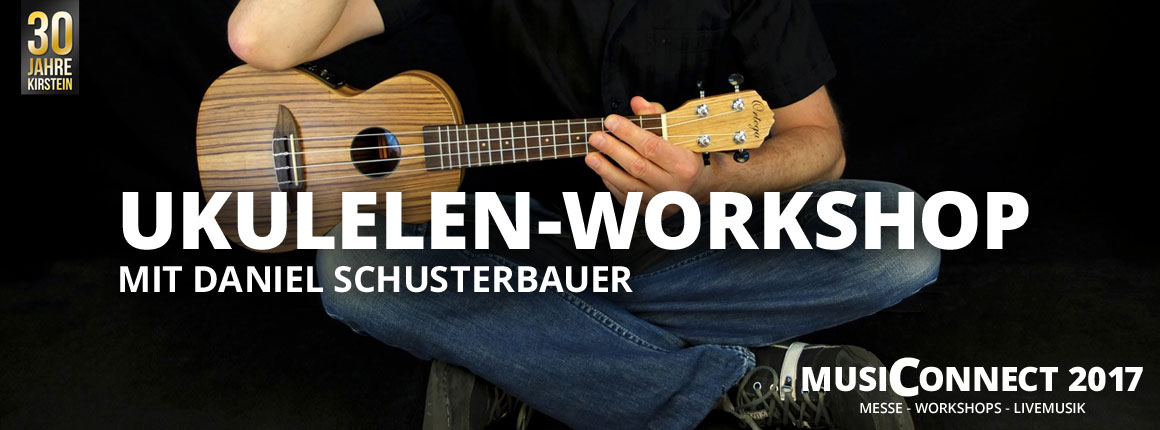 Ortega Ukulelen Workshop bei der MusiConnect 2017