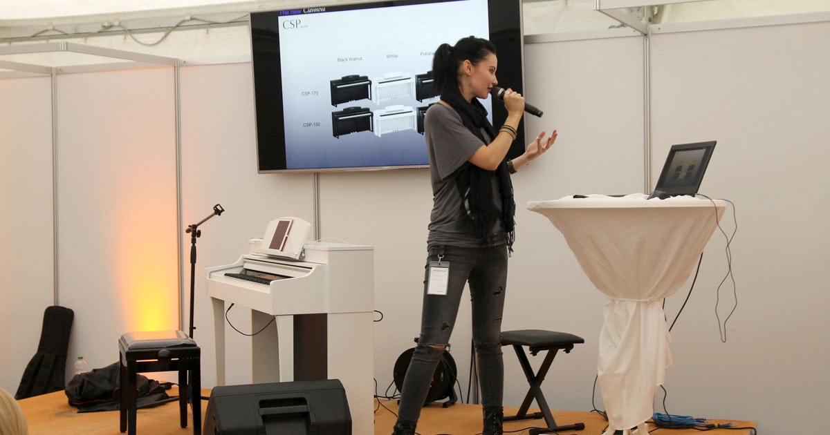 MusiConnect 2017: Workshops und Specials: Yamaha CSP Präsentation Sarah Straub.