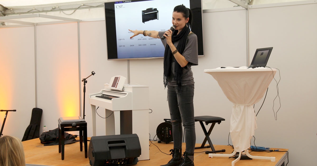 MusiConnect 2017: Workshops und Specials: Yamaha CSP Präsentation Sarah Straub.