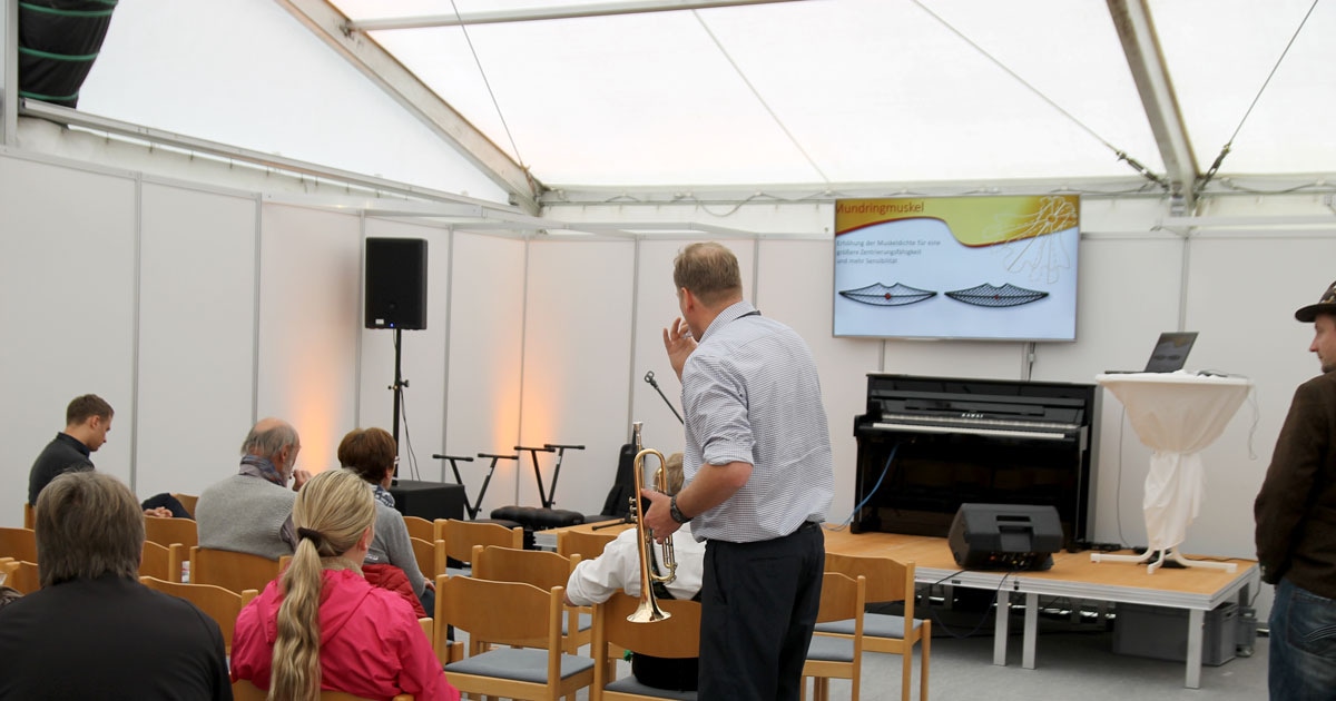 MusiConnect 2017: Workshops und Specials: Ansatztraining für Blechbläser.