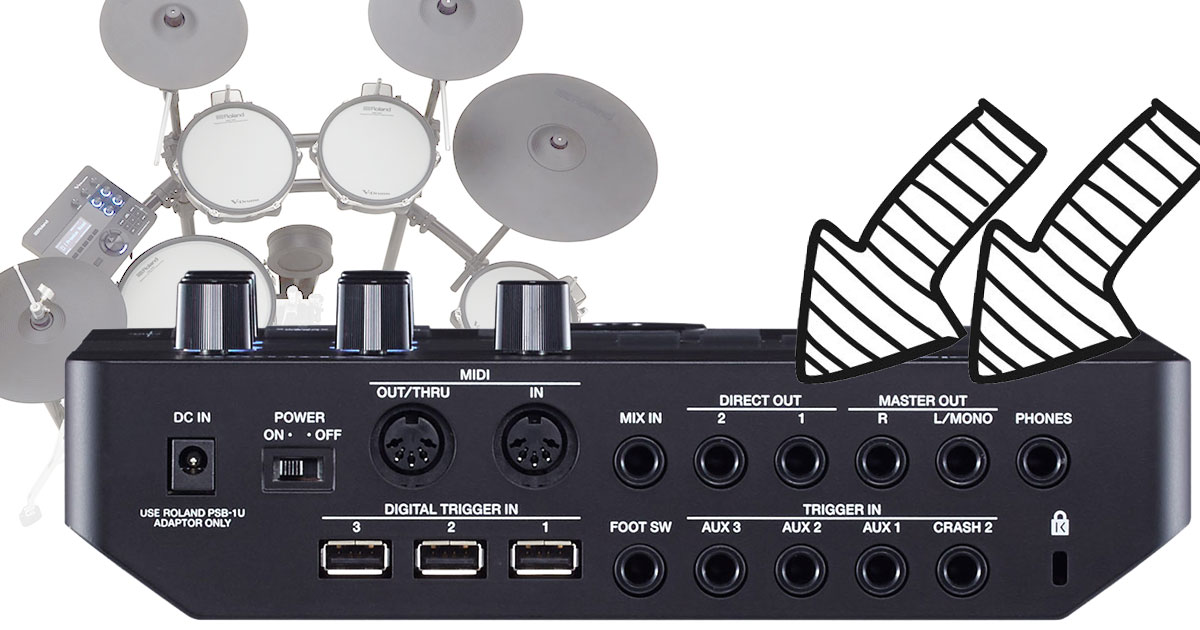 Direct Out beim Roland TD-27KV V-Drum.