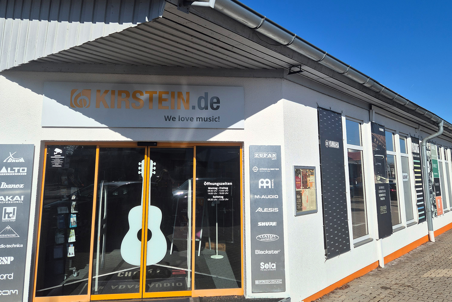Das neue Ladengeschäft Musikhaus Kirstein im Schongauer Gewerbegebiet