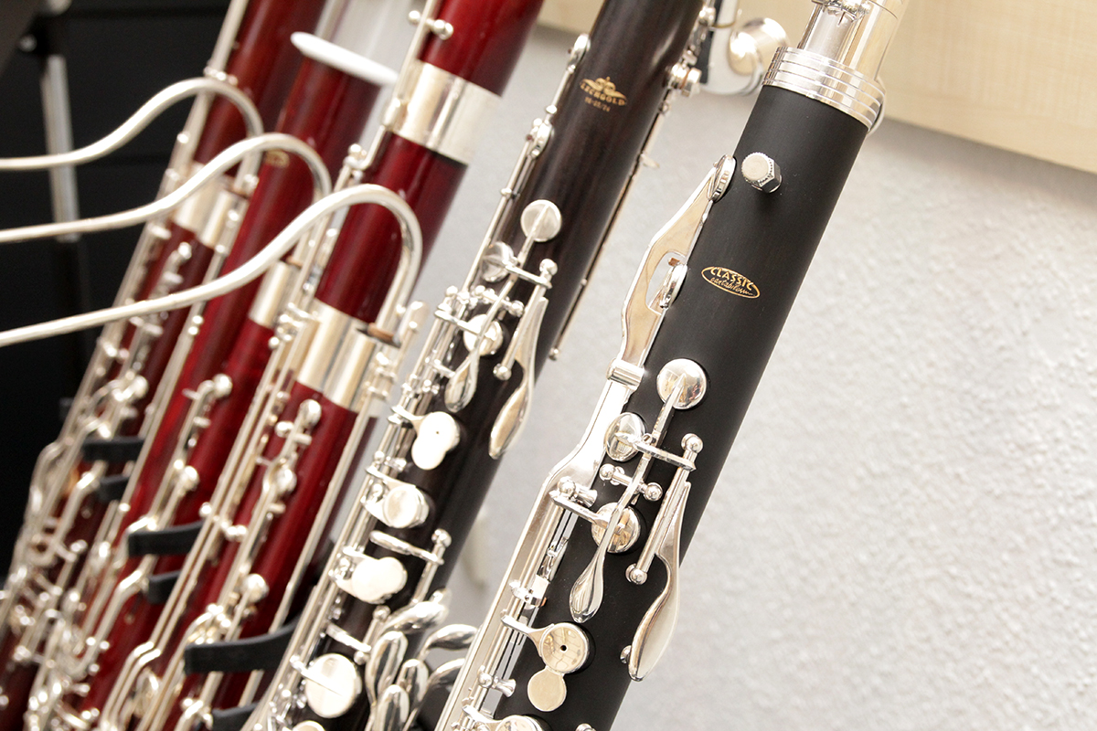 Fagotte und Bassklarinetten im Musikhaus Kirstein