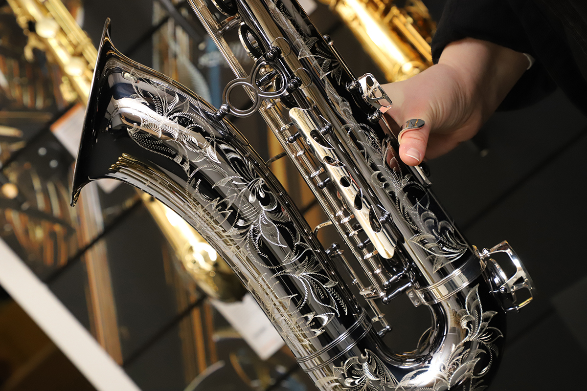silbernes Saxophon Musikhaus Kirstein