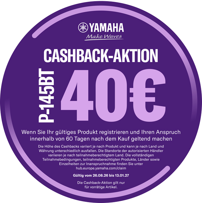 RTM069 Yamaha Play now P-145BT 40 Euro Cashback