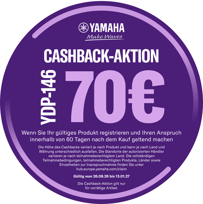 RTM069 Yamaha Play now YDP-146 70 Euro Cashback