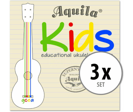 Aquila 138U Kids Multi Color Ukulele Saiten 3x Set