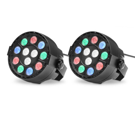 Showlite SPS-121 LED Smart Party Spot 12x 1W RGBW 2er Set