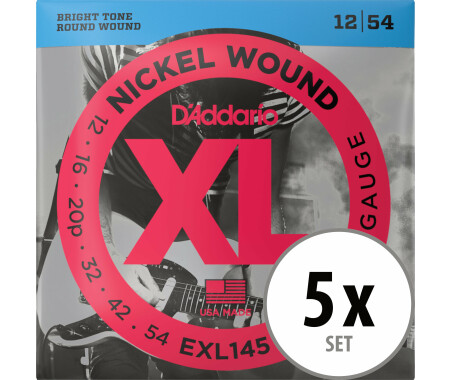 D'Addario EXL145 Heavy Plain 3rd 5x Set