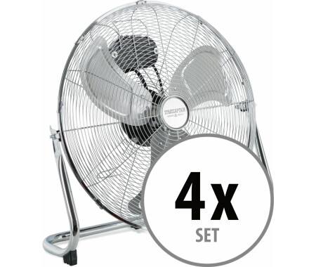 Bestron Bodenventilator Im Retro-Stil, Windmaschine Mit 3 Geschwindigkeitsstufen & Stufenlos