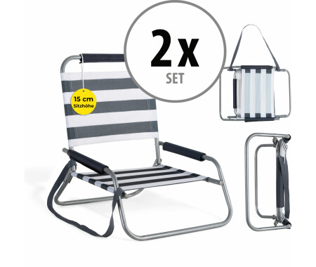 Sedia Da Spiaggia Pieghevole GIANTEX Con Zaino - Schienale Regolabile 5 Posizioni, Alluminio, Peso 3 Kg
