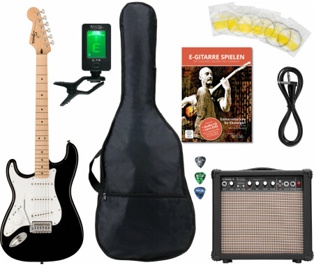Squier Sonic Stratocaster LH Black Starter Set