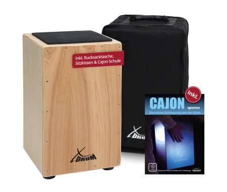 XDrum Cajon Primero Naturel incl. école de cajon et sac