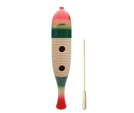 XDrum Guiro De Madera Estilo Mexicano 37cm: Instrumento De Percusión Auténtico Pintado A Mano