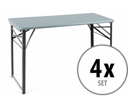 BDW campingzitset - klaptafel en 4 stoelen - tuinmeubelen, opklapbaar, tafel 120x60 in hoogte verstelbaar - biertafelset - tuinmeubelset, lichtgewicht, gemaakt van aluminium - Wit hout BDW campingzitset - klaptafel en 4 stoelen - tuinmeubelen, opklapbaar, tafel 120x60 in hoogte verstelbaar - biertafelset - tuinmeubelset, lichtgewicht, gemaakt van aluminium - Wit hout
