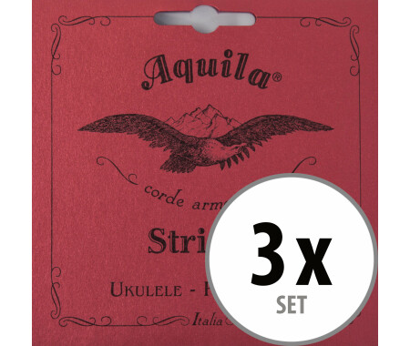 Cordes Ukulélé Concert Aquila 86U Red Series - Accord Low G - GCEA - Son Chaud Et Précision Améliorée