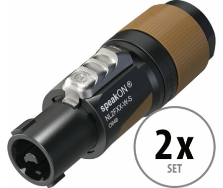Neutrik NL2FXX-W-S Speakon Connector 2-Pole 2x Set