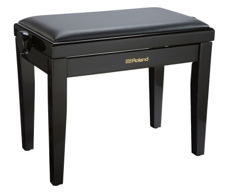 MODERNA 1G PE Pneumatic Piano Bench – Adjustable Height, Storage Compartment, Polished Ebony Finish