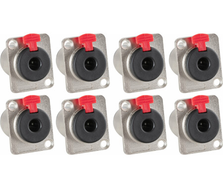 Aerzetix - Set di 5 presa jack da pannello 3,5mm stereo