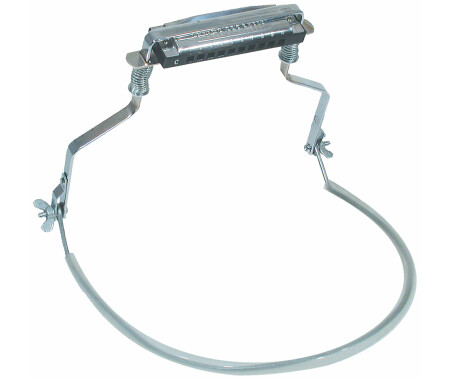 Support Pour Harmonica 24 Trous - En Métal, Réglable, Mains Libres - Couleur Argenté, 22,2 X 21,5 Cm - 5