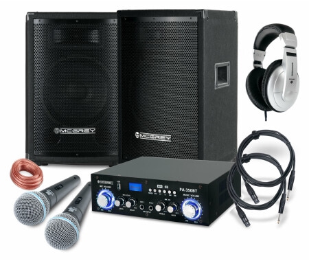 McGrey DJ Karaoke Komplettset Party-1500 800W
