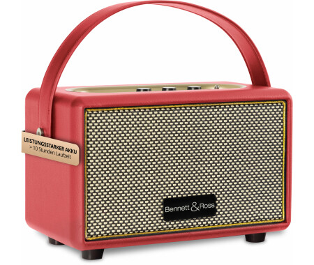 Bennett & Ross BB-860RD Blackmore Bluetooth Speaker Rood Bennett & Ross BB-860RD Blackmore Bluetooth Speaker Rood