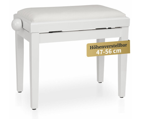 Supporto Tastiera Regolabile Classic Cantabile – Bianco, 5 Altezze, Richiudibile Con Fascette Cavi