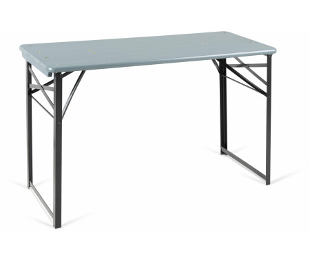 Stagecaptain BBEU-110GY Hirschgarten Bierzeltset voor Balkon - korte versie met 110 cm lengte - Opvouwbare feesttentset 2x tafel 4x bank - zitset van hout - binnen- en buitengebruik - grijs