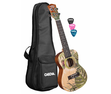 Cascha Art Series Konzert Ukulele Leafy