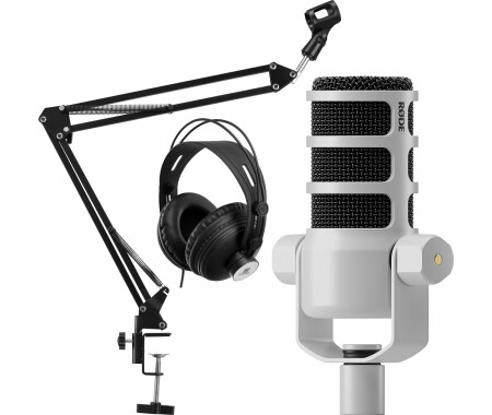 Rode PodMic USB dynam. Podcast-Mikrofon Weiß Set
